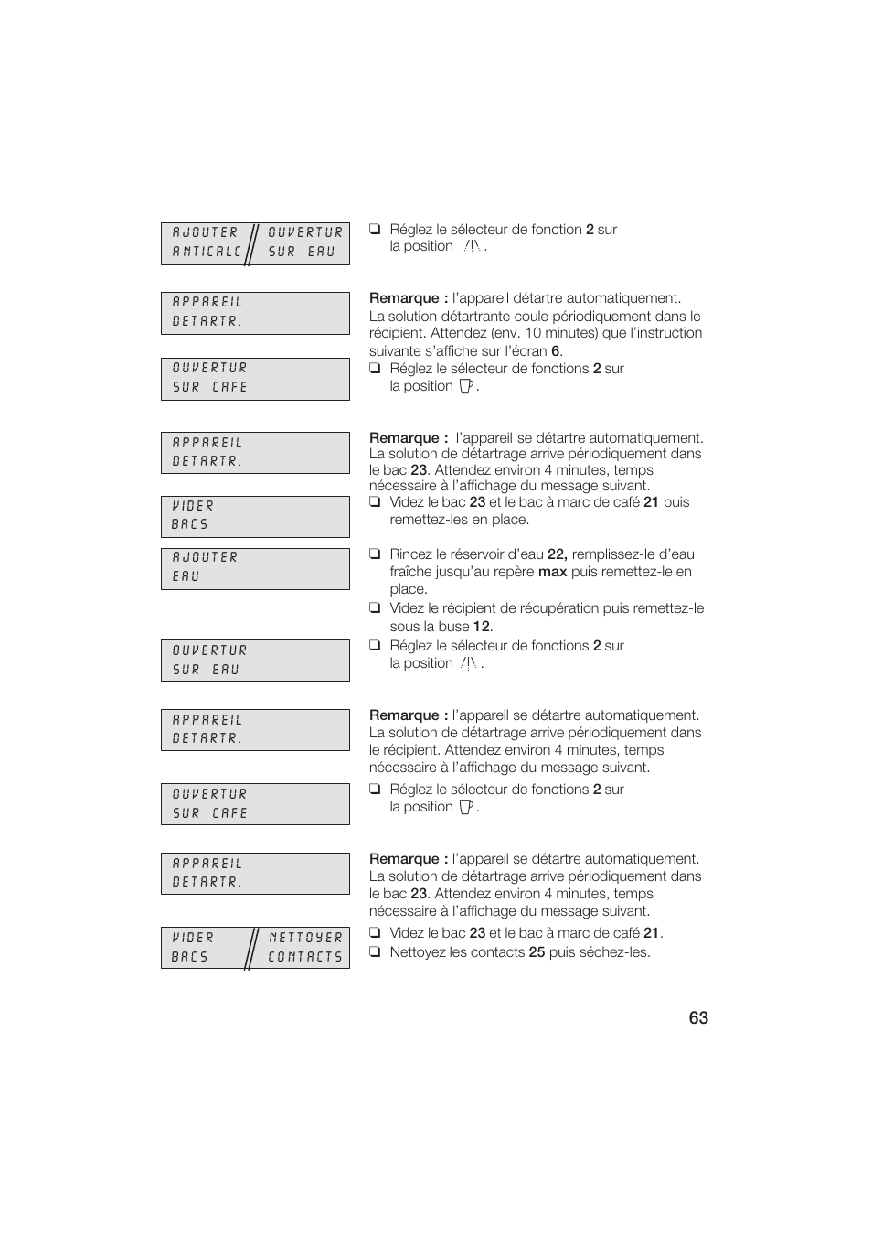 Gaggenau CM200610 User Manual | Page 63 / 105