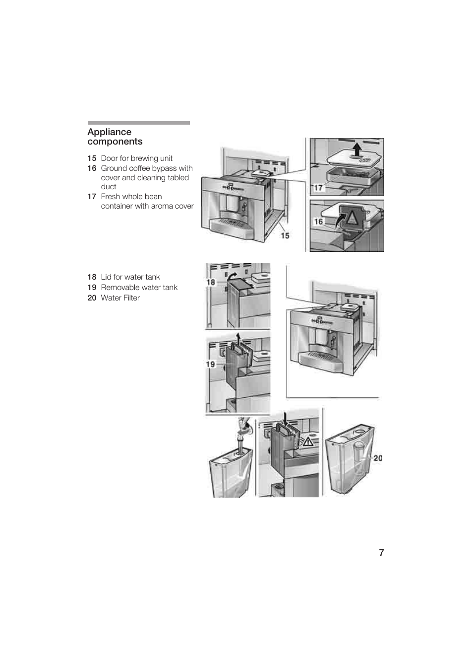 Gaggenau CM200610 User Manual | Page 7 / 105