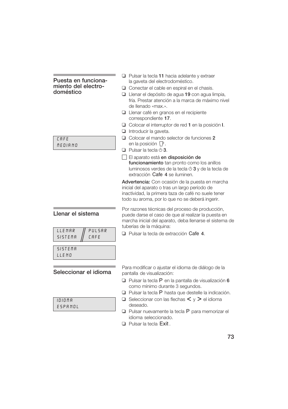 Gaggenau CM200610 User Manual | Page 73 / 105