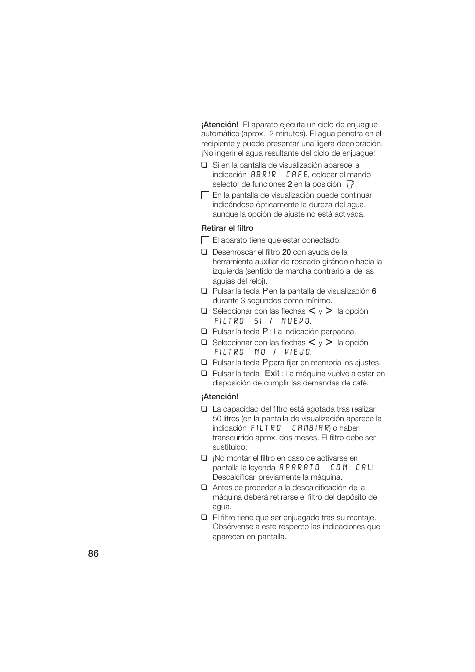 Gaggenau CM200610 User Manual | Page 86 / 105