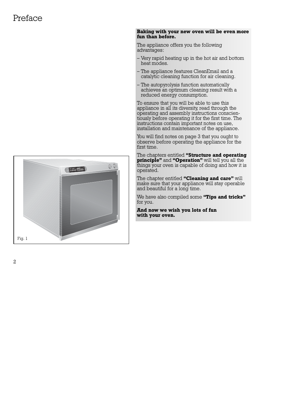 Preface | Gaggenau EB 270/271 User Manual | Page 3 / 42