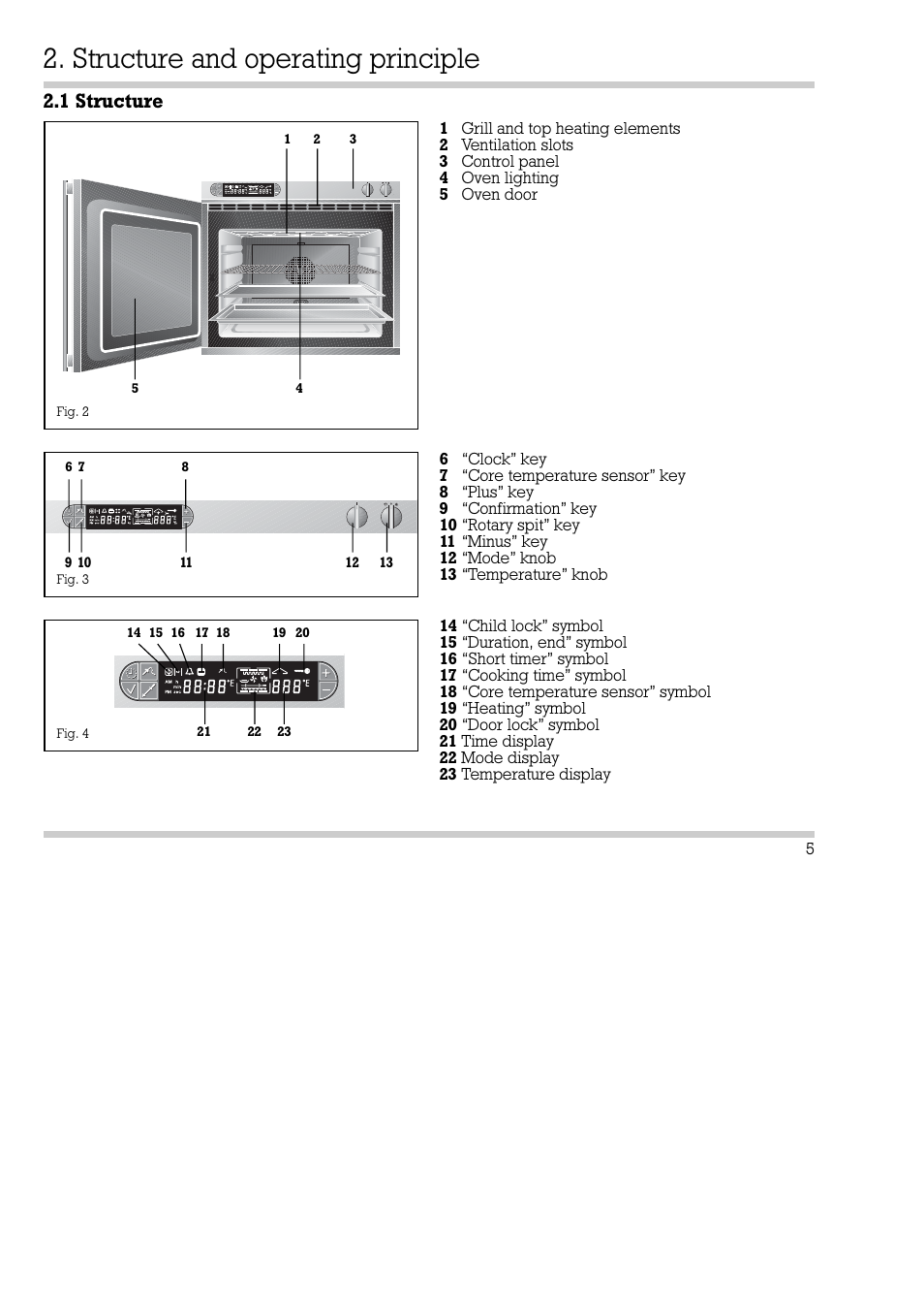 Structure and operating principle, 1 structure | Gaggenau EB 270/271 User Manual | Page 6 / 42