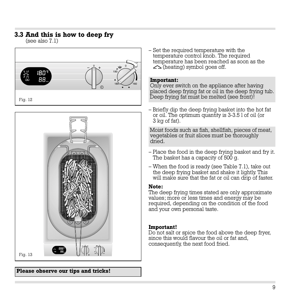 3 and this is how to deep fry | Gaggenau VF 230 User Manual | Page 10 / 18