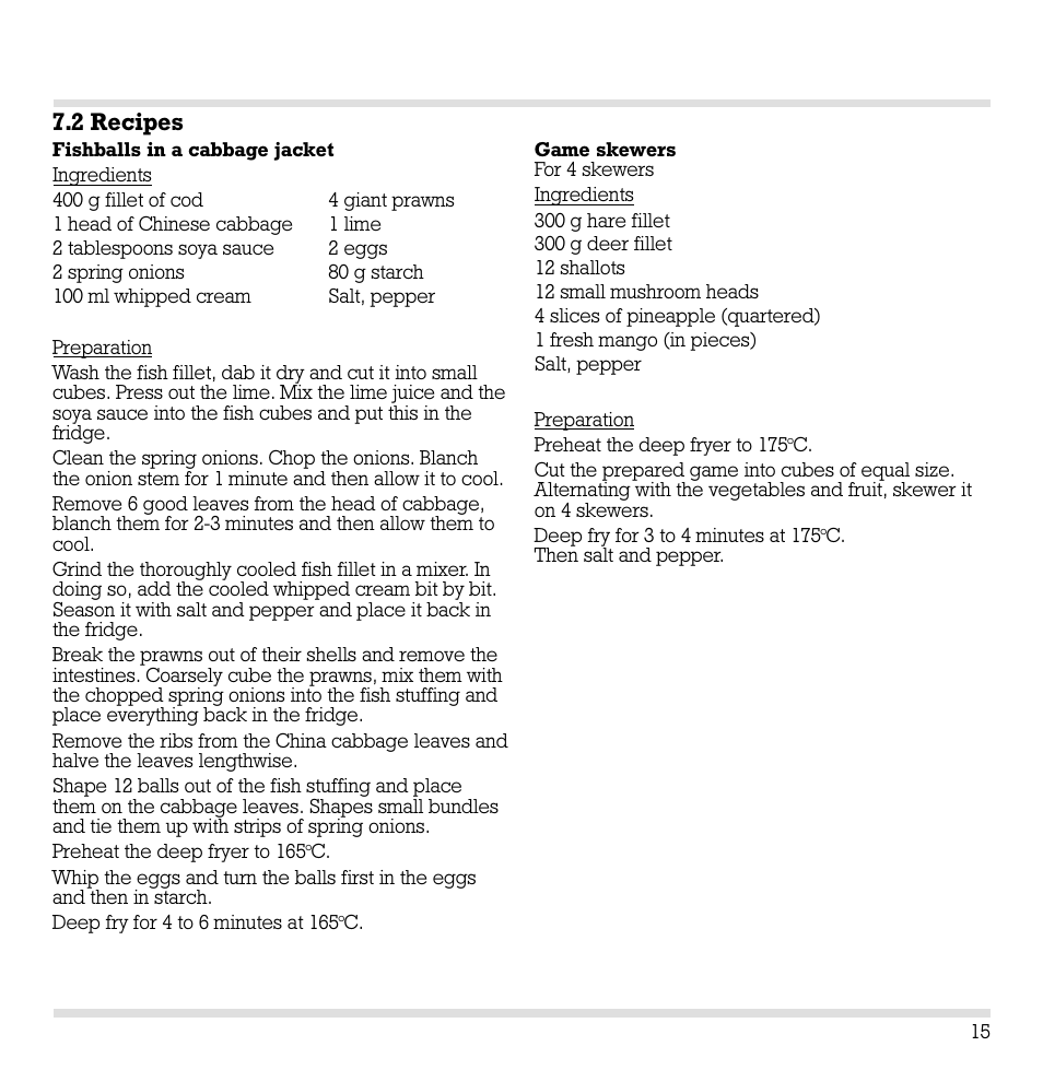 2 recipes | Gaggenau VF 230 User Manual | Page 16 / 18