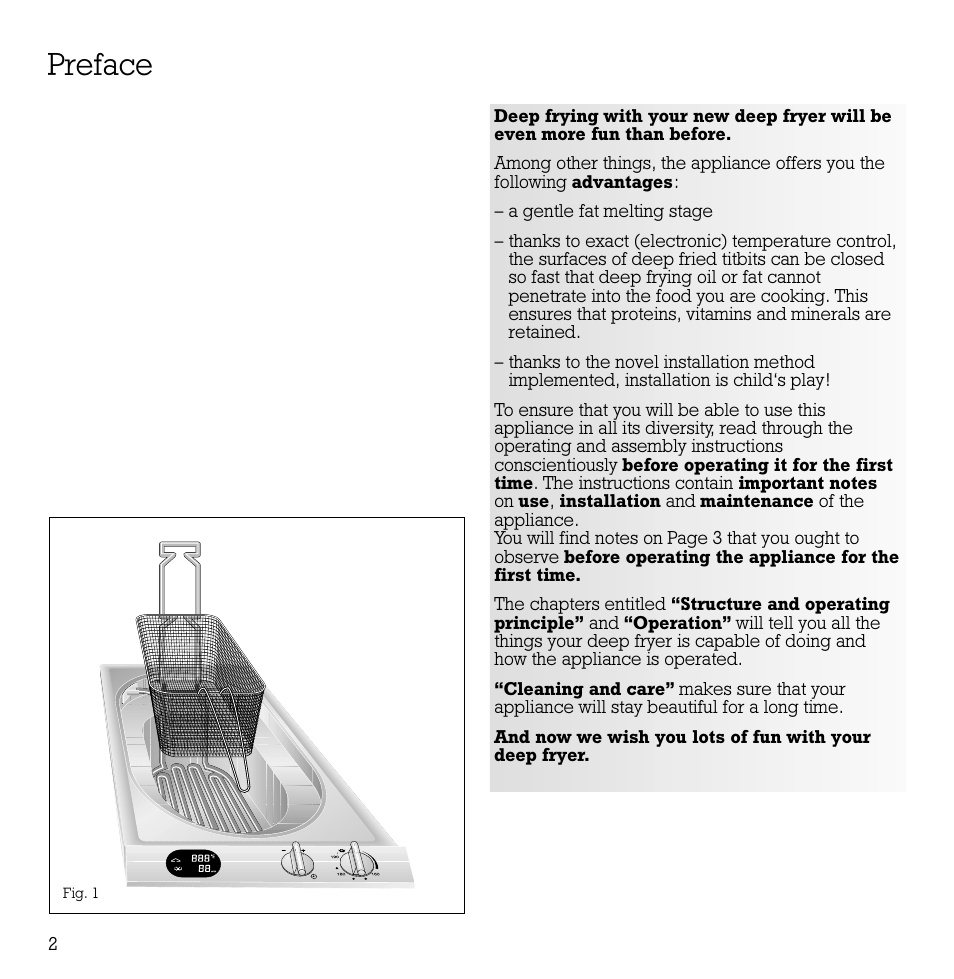 Preface | Gaggenau VF 230 User Manual | Page 3 / 18
