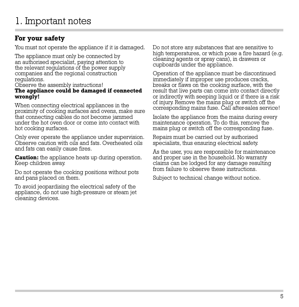 Gaggenau CK 481-6 User Manual | Page 6 / 31