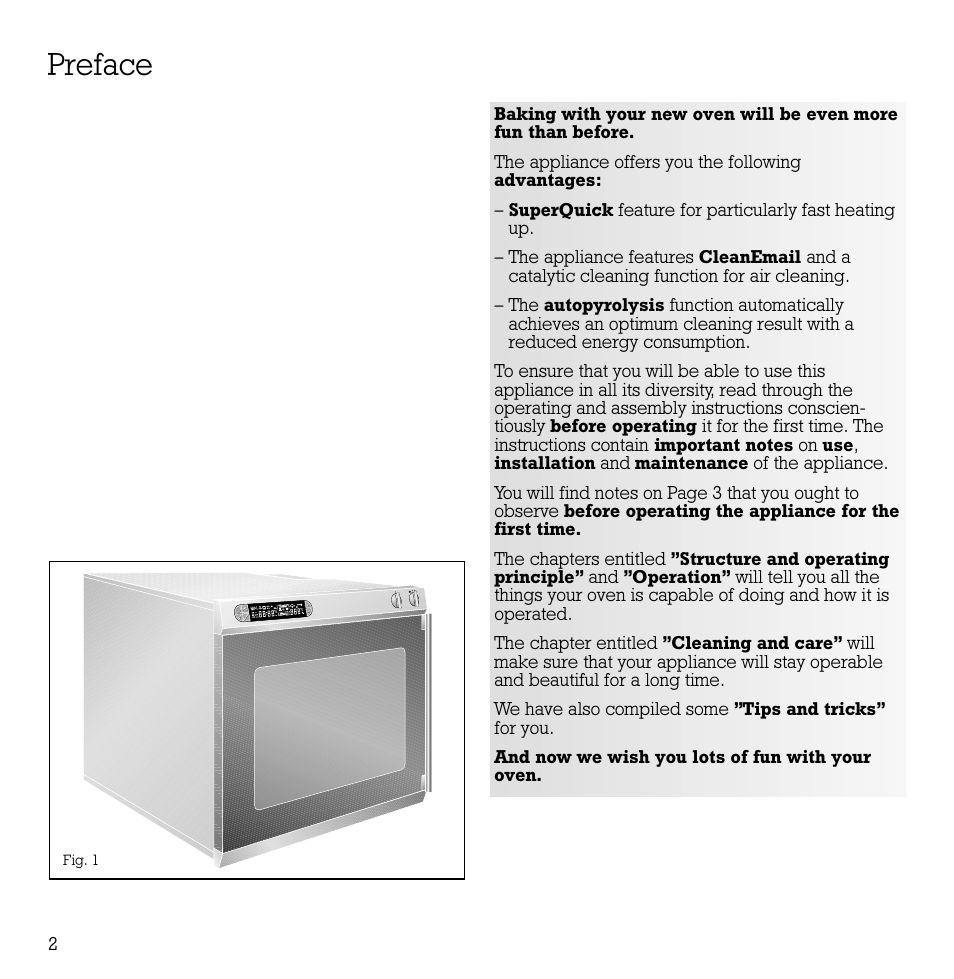 Preface | Gaggenau EB 291 User Manual | Page 2 / 39