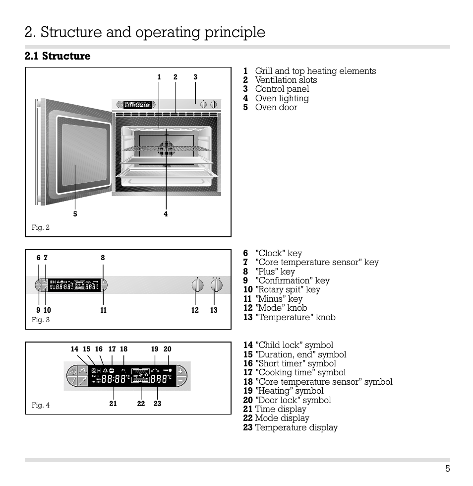 Structure and operating principle, 1 structure | Gaggenau EB 291 User Manual | Page 5 / 39