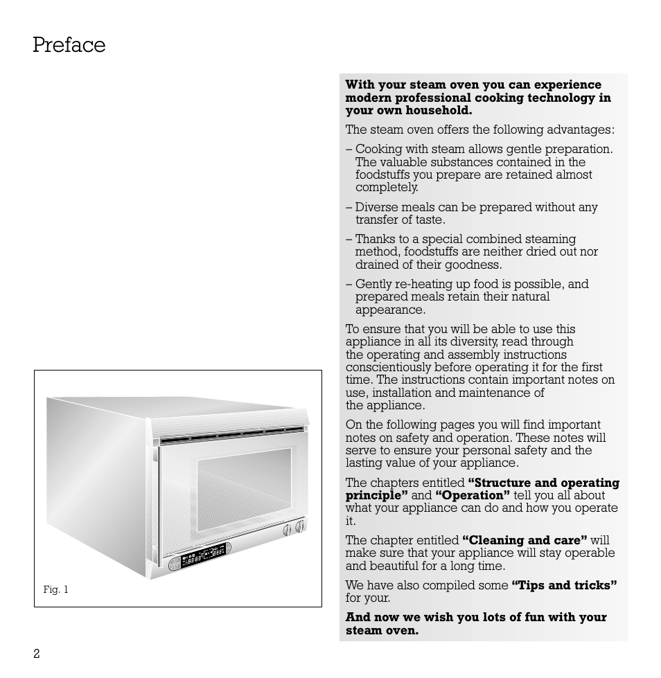 Preface | Gaggenau ED221 User Manual | Page 3 / 46