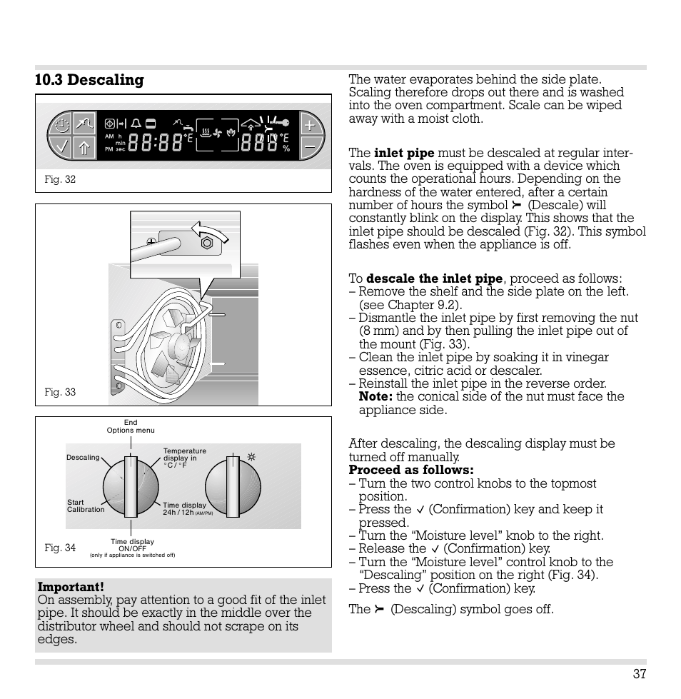 3 descaling | Gaggenau ED221 User Manual | Page 38 / 46