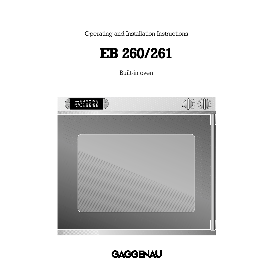 Gaggenau EB 260/261 User Manual | 34 pages