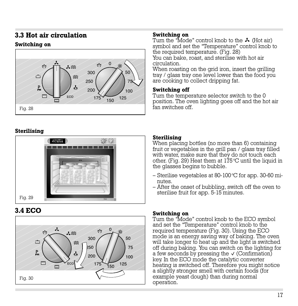 3 hot air circulation, 4 eco | Gaggenau EB 260/261 User Manual | Page 18 / 34