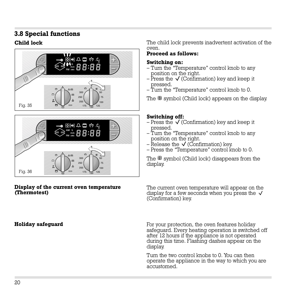 8 special functions | Gaggenau EB 260/261 User Manual | Page 21 / 34