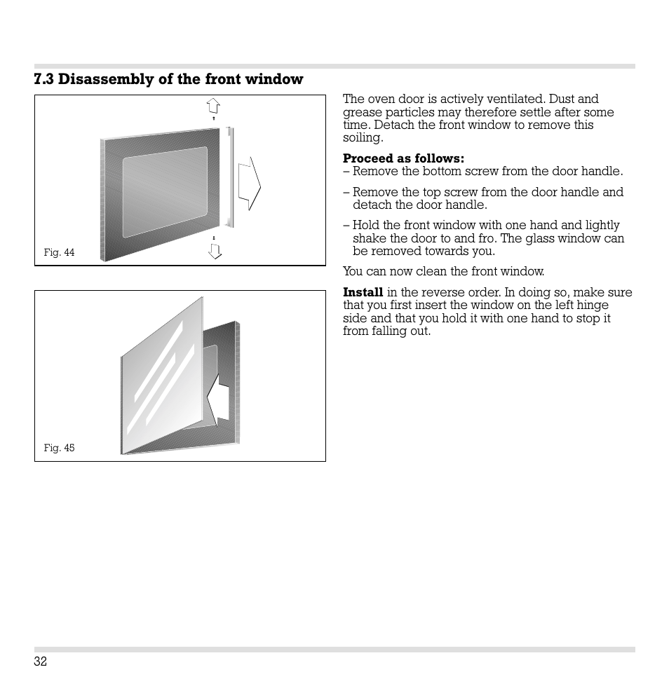 3 disassembly of the front window | Gaggenau EB 260/261 User Manual | Page 33 / 34