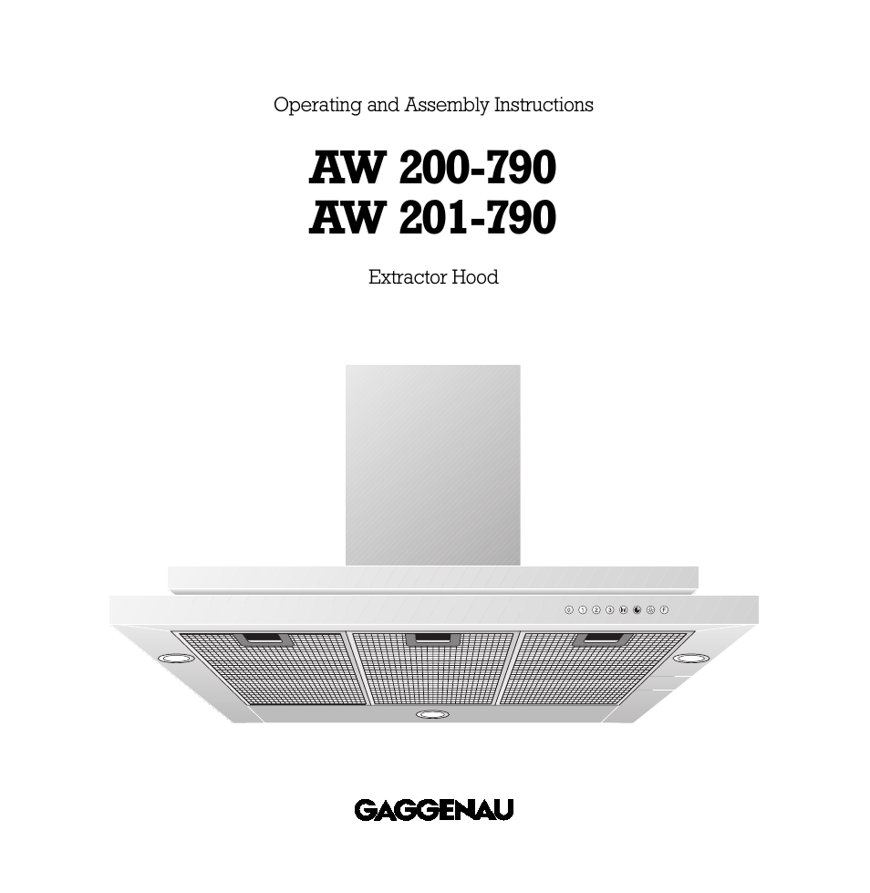Gaggenau AW 200-790 User Manual | 20 pages