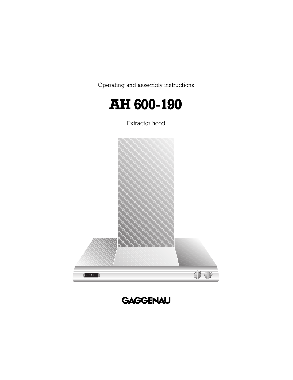 Gaggenau AH 600-190 User Manual | 19 pages