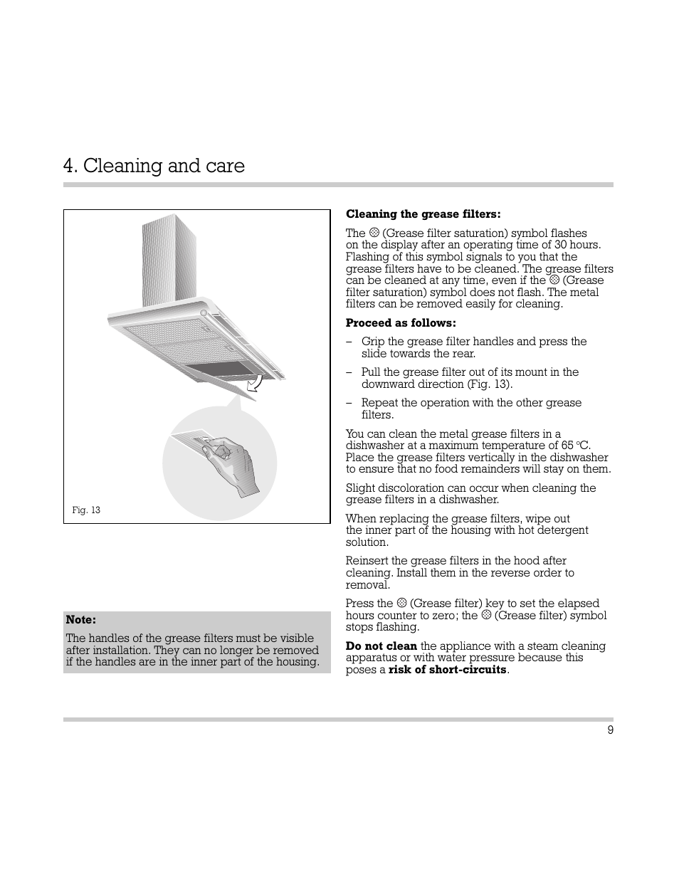 Cleaning and care | Gaggenau AH 600-190 User Manual | Page 10 / 19