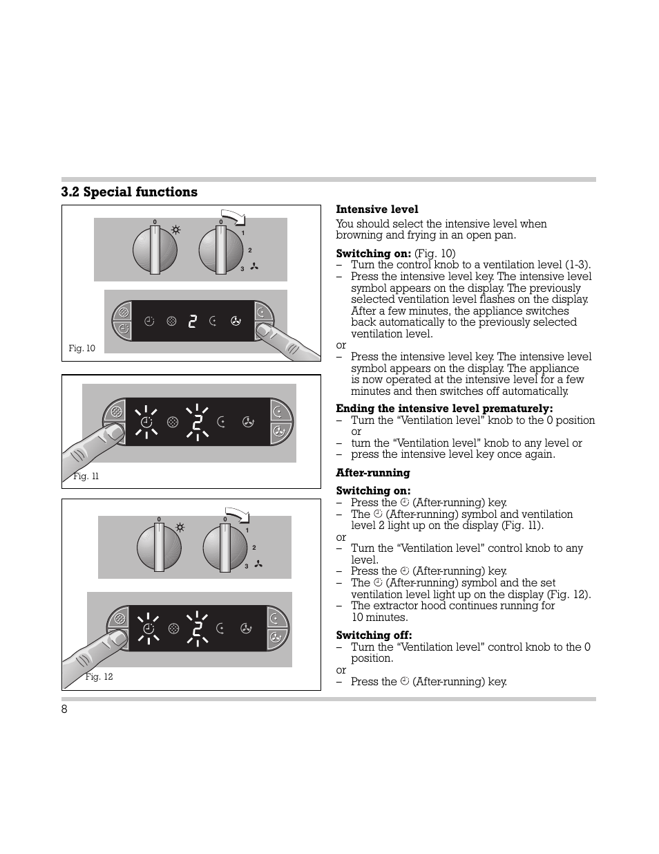 2 special functions | Gaggenau AH 600-190 User Manual | Page 9 / 19