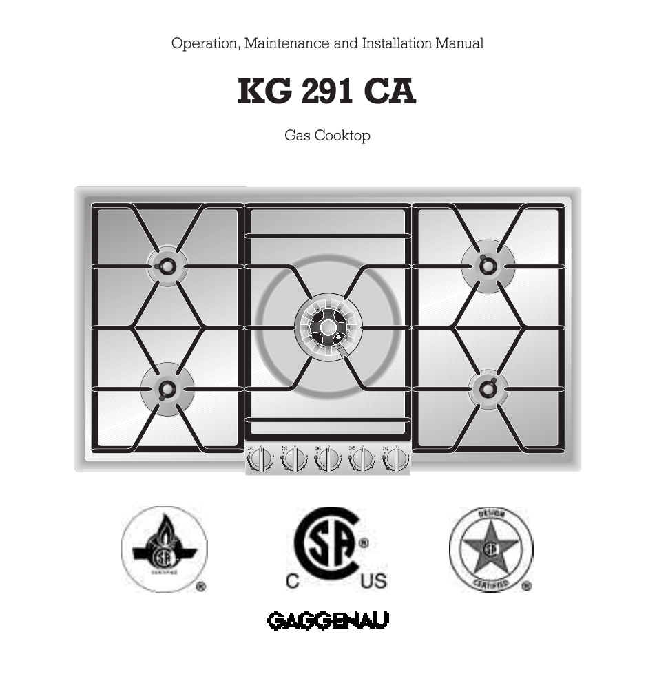 Gaggenau KG 291 CA User Manual | 31 pages