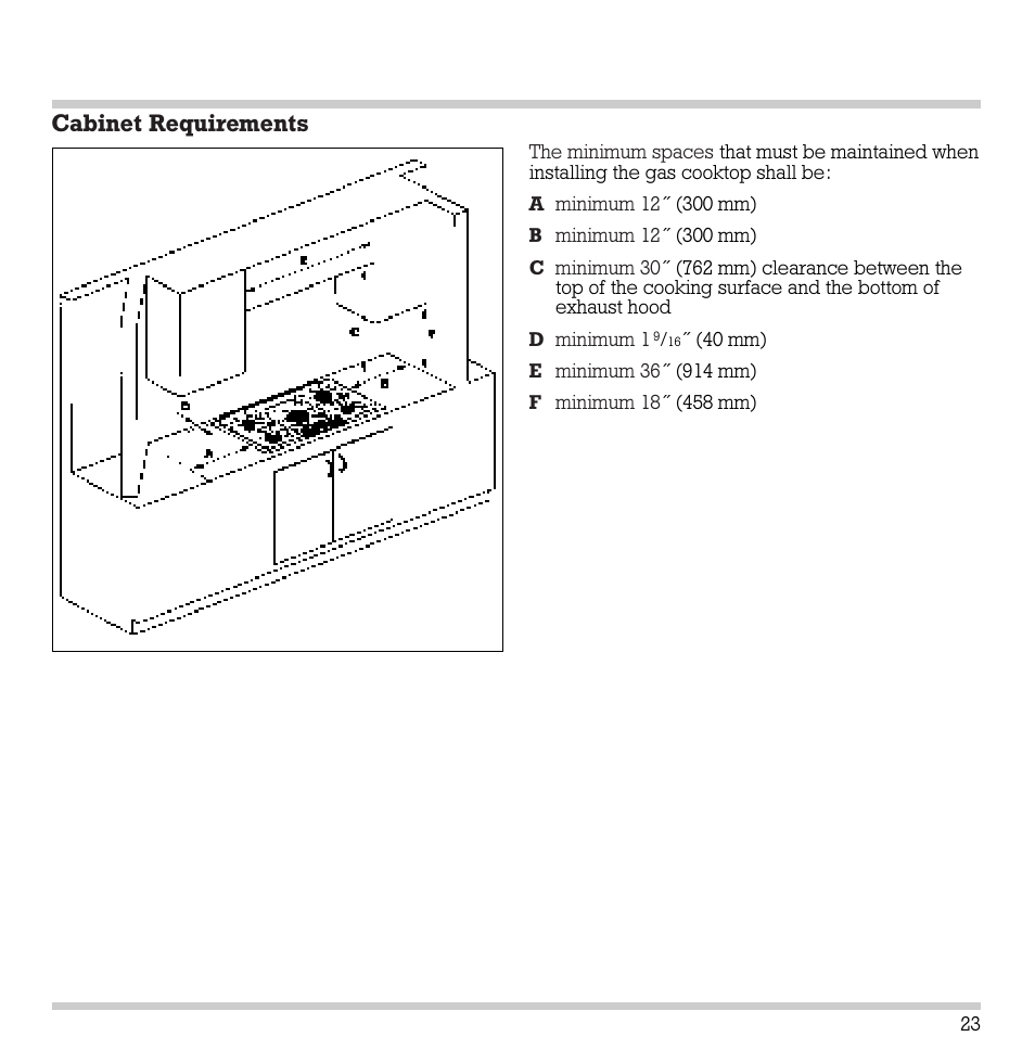 Cabinet requirements | Gaggenau KG 291 CA User Manual | Page 24 / 31