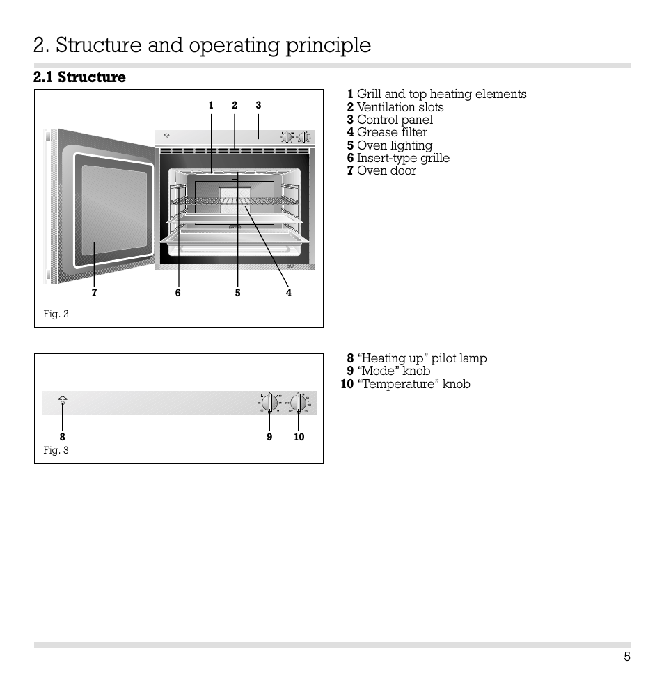 Structure and operating principle, 1 structure | Gaggenau EB 204/205 User Manual | Page 6 / 26