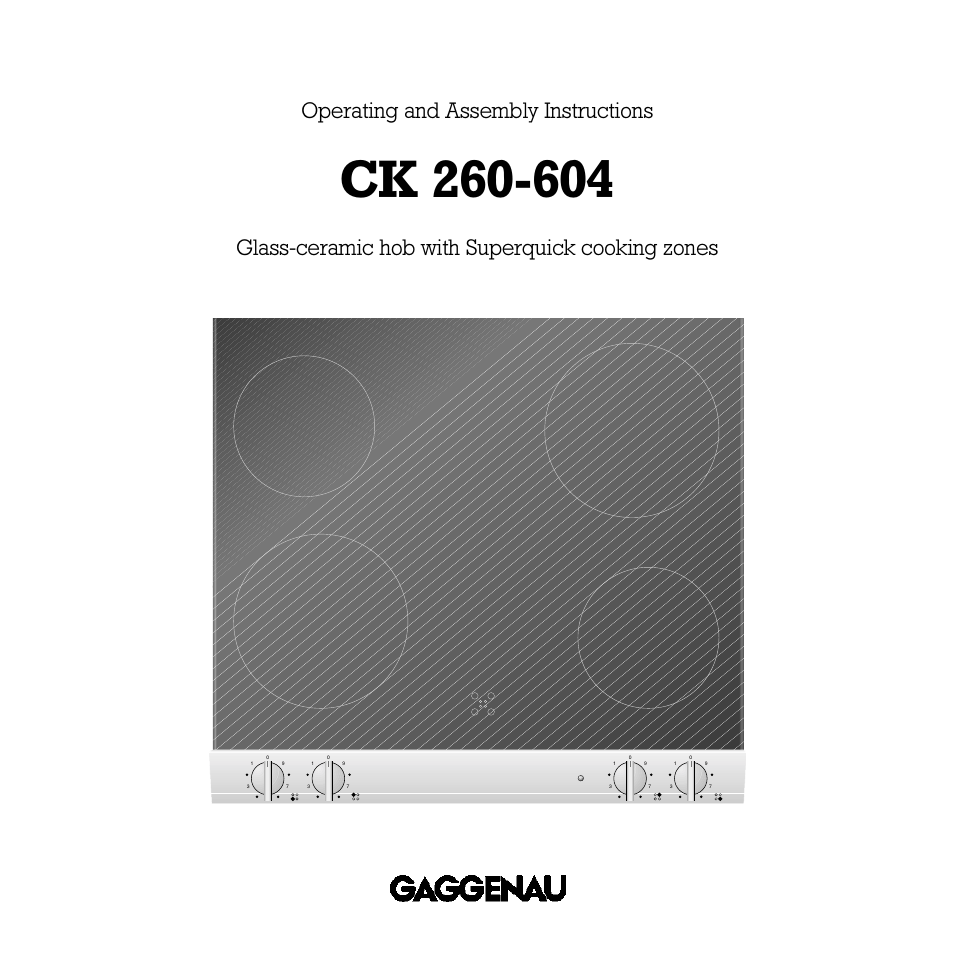 Gaggenau CK 260-604 User Manual | 12 pages