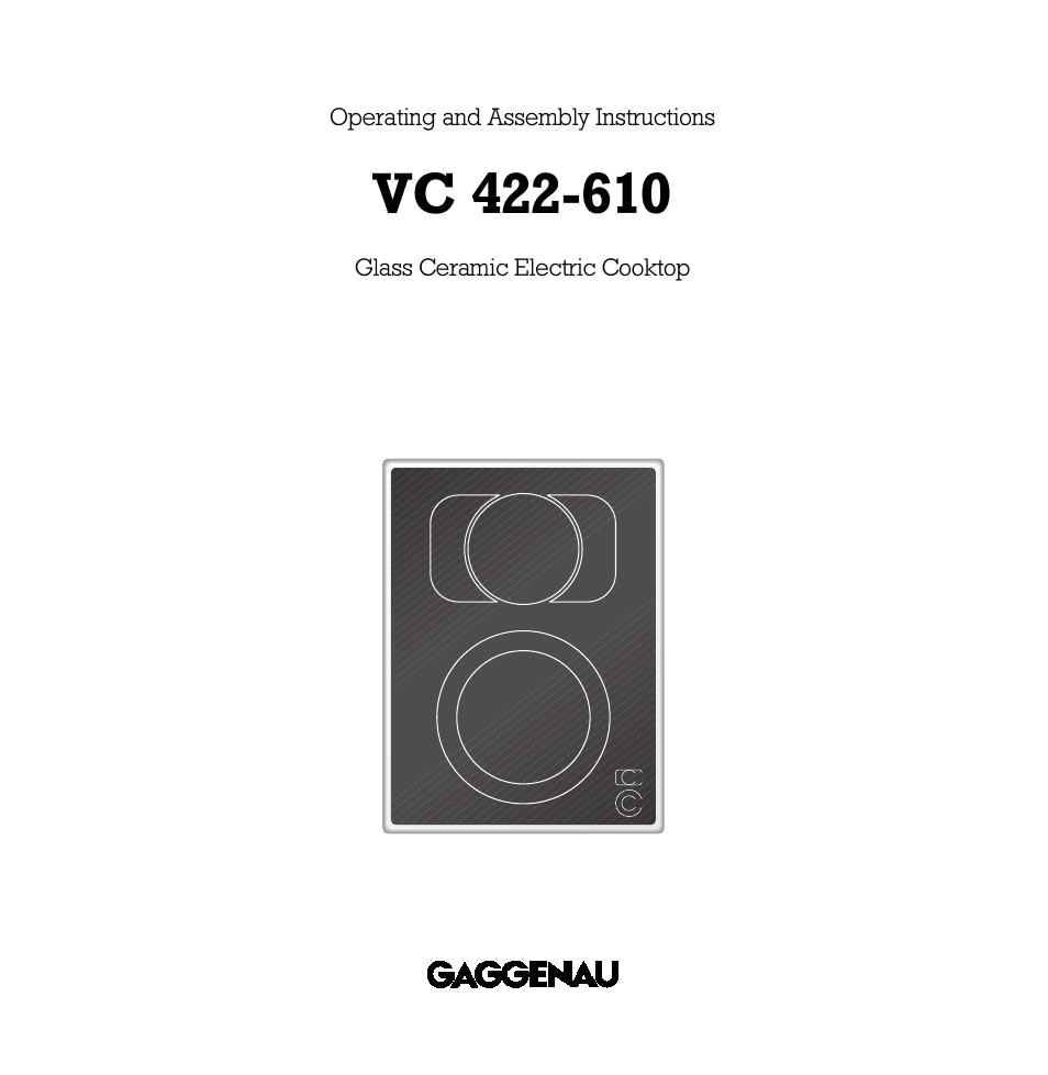 Gaggenau VC 422-610 User Manual | 24 pages