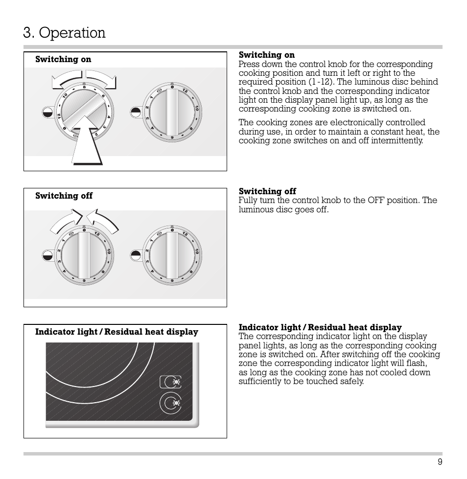 Operation | Gaggenau VC 422-610 User Manual | Page 11 / 24