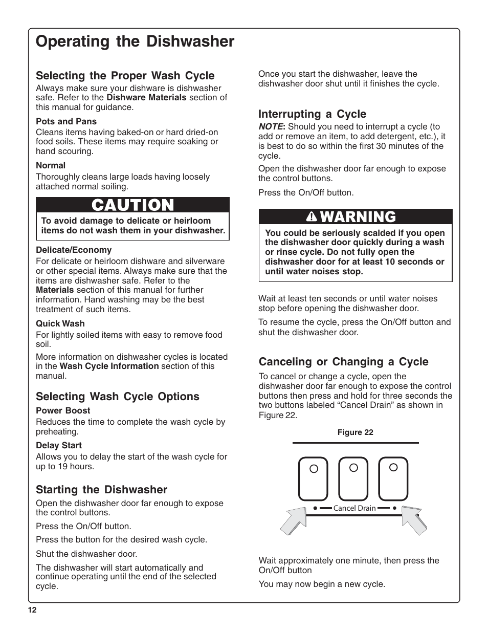 Operating the dishwasher, Warning | Gaggenau DF 241-760 User Manual | Page 14 / 64