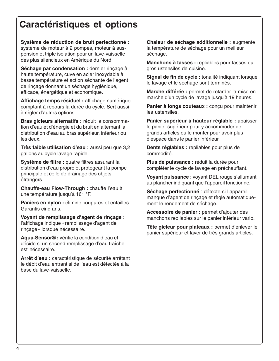 Caractéristiques et options | Gaggenau DF 241-760 User Manual | Page 26 / 64