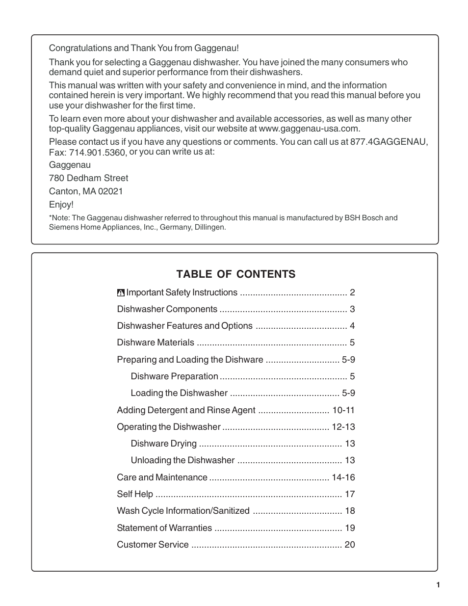 Gaggenau DF 241-760 User Manual | Page 3 / 64