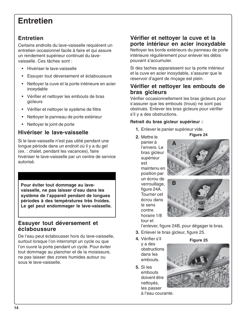 Entretien, Attention | Gaggenau DF 241-760 User Manual | Page 36 / 64