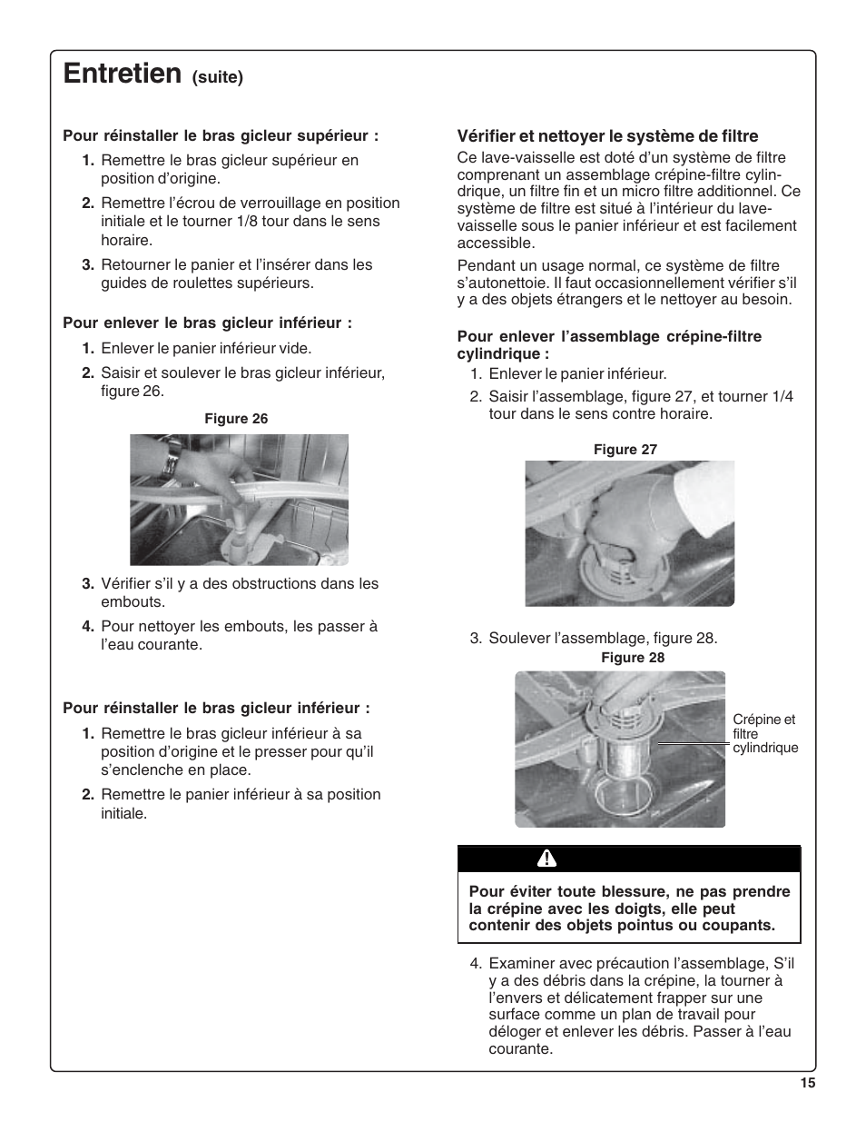 Entretien, Attention | Gaggenau DF 241-760 User Manual | Page 37 / 64