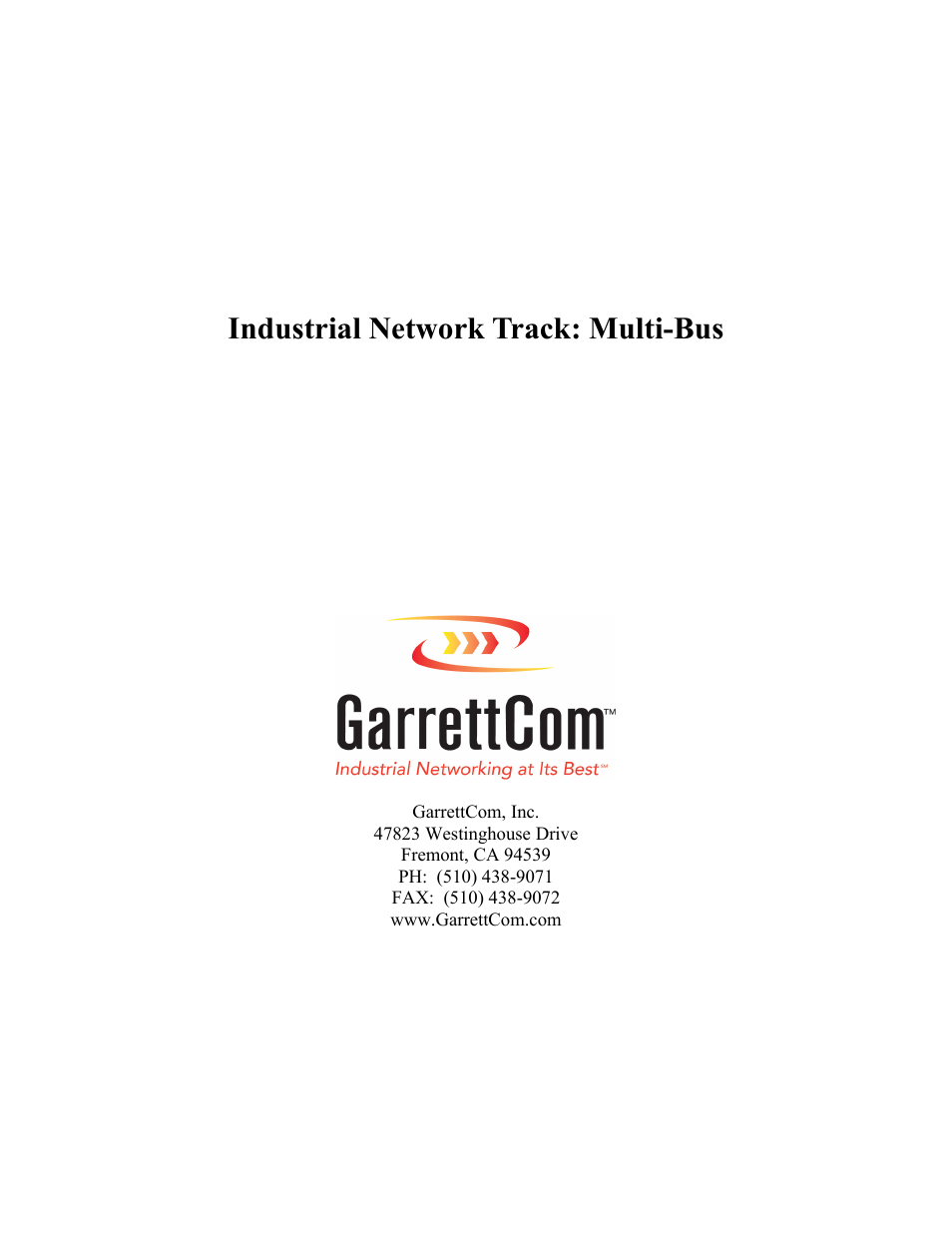 GarrettCom Industrial Network Track OSI User Manual | 10 pages