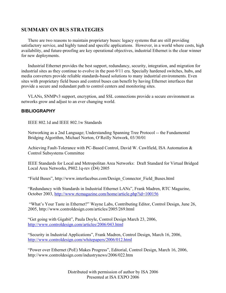 Bibliography | GarrettCom Industrial Network Track OSI User Manual | Page 10 / 10