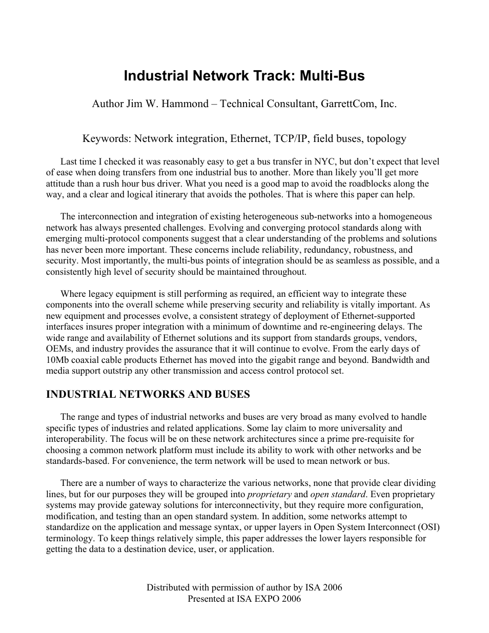 Industrial network track: multi-bus | GarrettCom Industrial Network Track OSI User Manual | Page 2 / 10