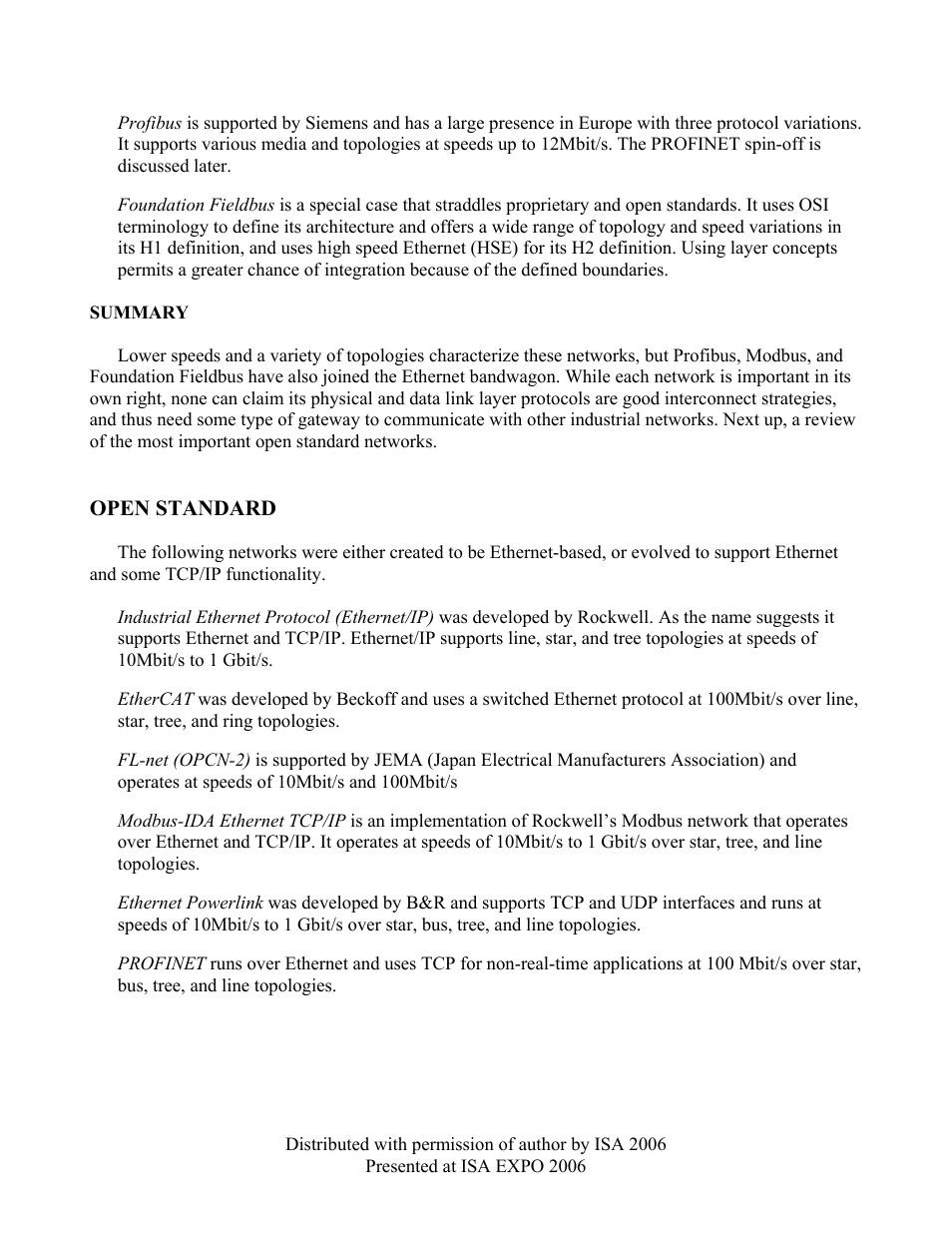 Open standard | GarrettCom Industrial Network Track OSI User Manual | Page 4 / 10
