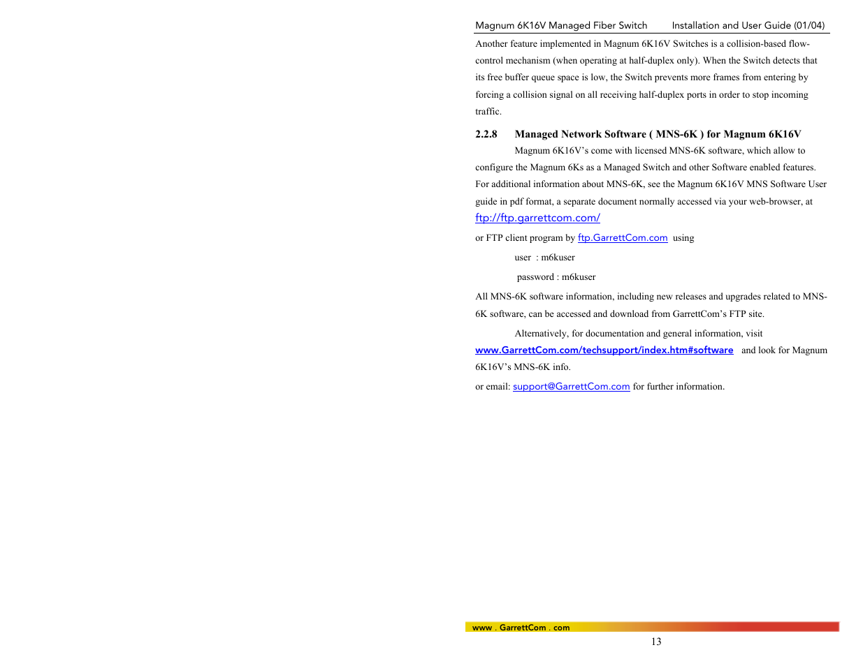 GarrettCom 6K16V User Manual | Page 20 / 61