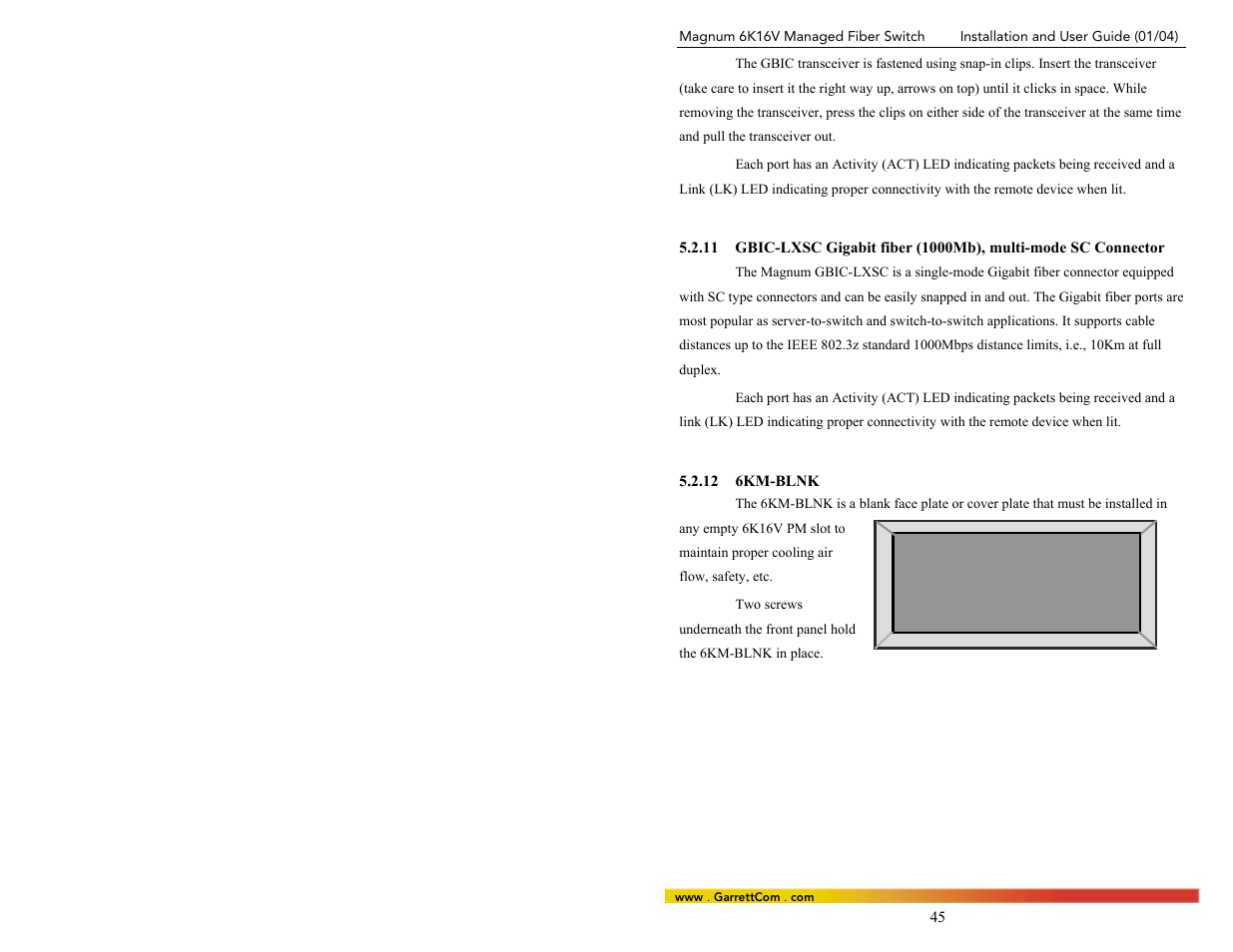 126km-blnk | GarrettCom 6K16V User Manual | Page 52 / 61