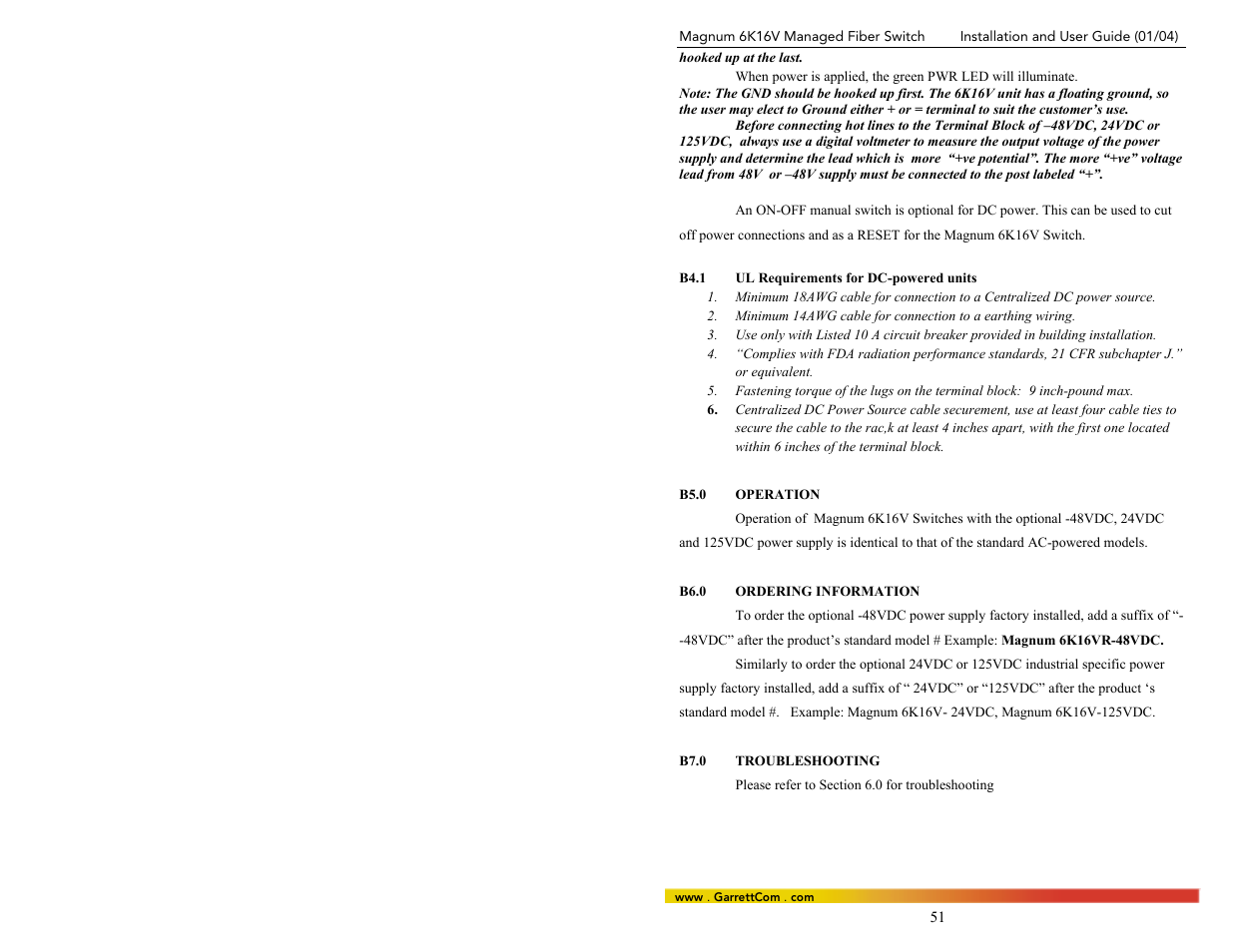 GarrettCom 6K16V User Manual | Page 58 / 61