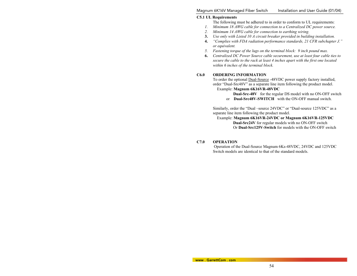 GarrettCom 6K16V User Manual | Page 61 / 61