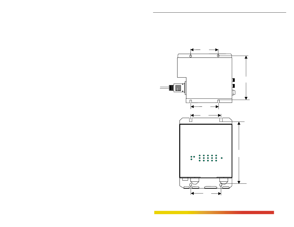 Mounting hole dimensions, inches & (cm) | GarrettCom Hardened Ethernet Switches P62F User Manual | Page 24 / 36