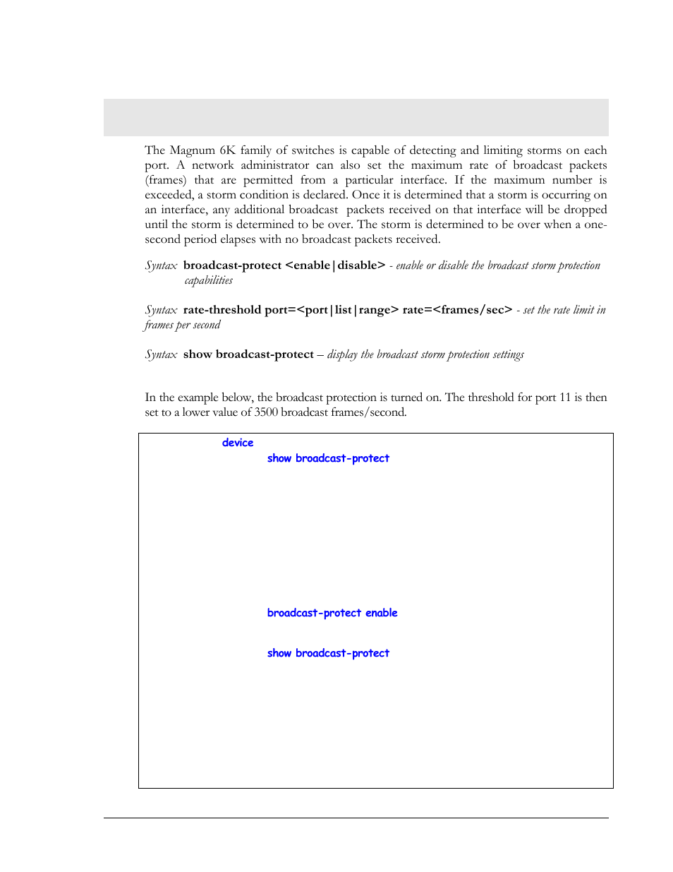 Preventing broadcast storms | GarrettCom Magnum MNS-6K User Manual | Page 101 / 329