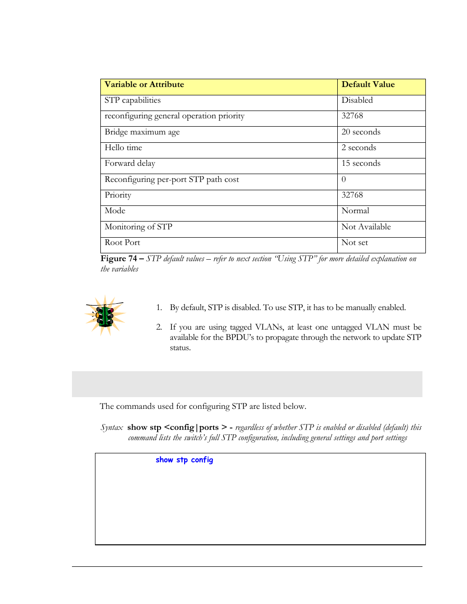 Using stp, Explanation on the variables | GarrettCom Magnum MNS-6K User Manual | Page 125 / 329