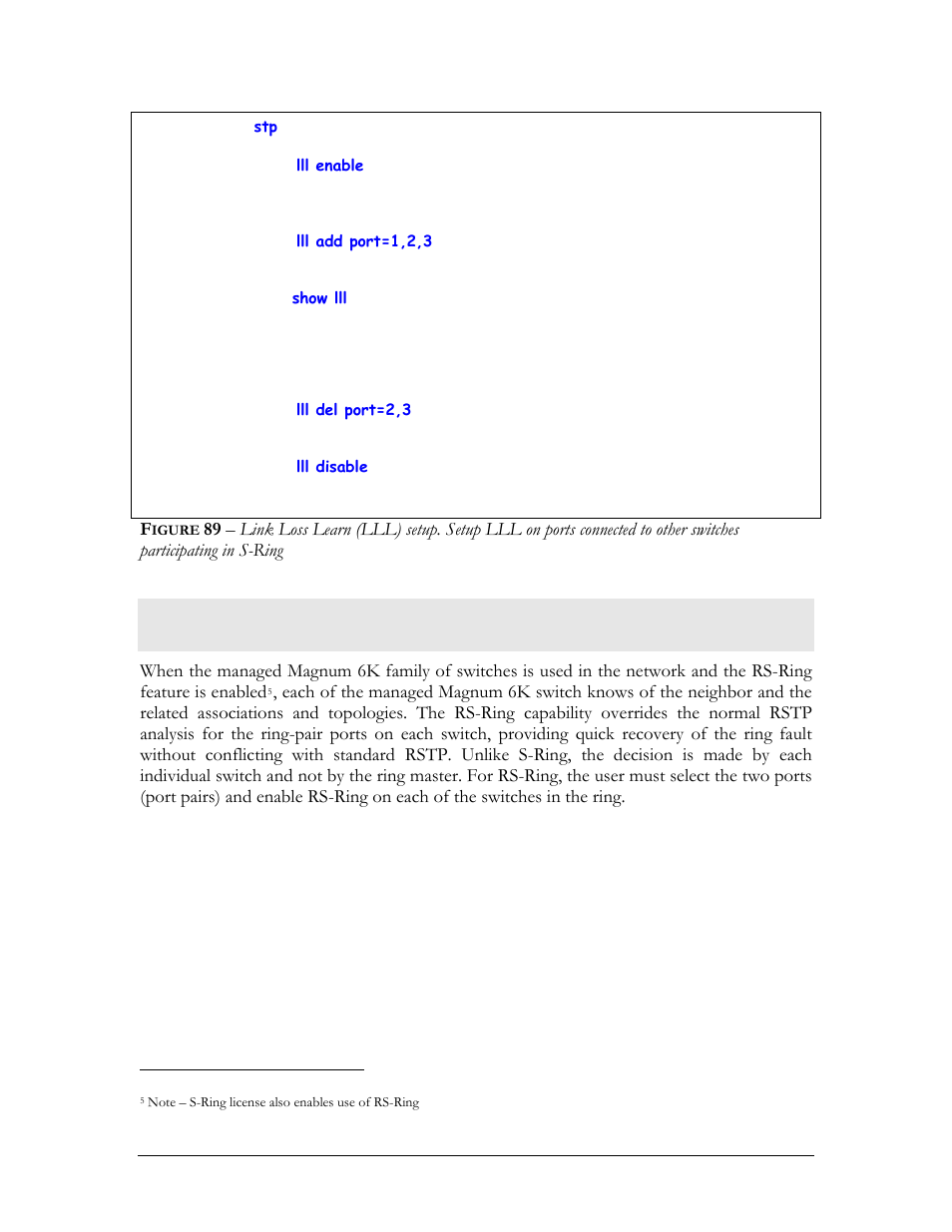 Rstp operation with rs-ring, Igure, Participating in s-ring | GarrettCom Magnum MNS-6K User Manual | Page 163 / 329