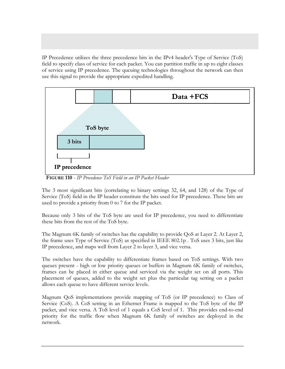 Ip precedence, Igure, Data +fcs | GarrettCom Magnum MNS-6K User Manual | Page 189 / 329