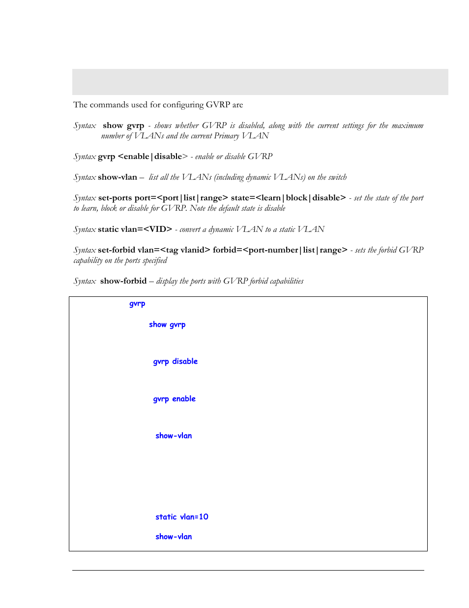 Configuring gvrp | GarrettCom Magnum MNS-6K User Manual | Page 216 / 329