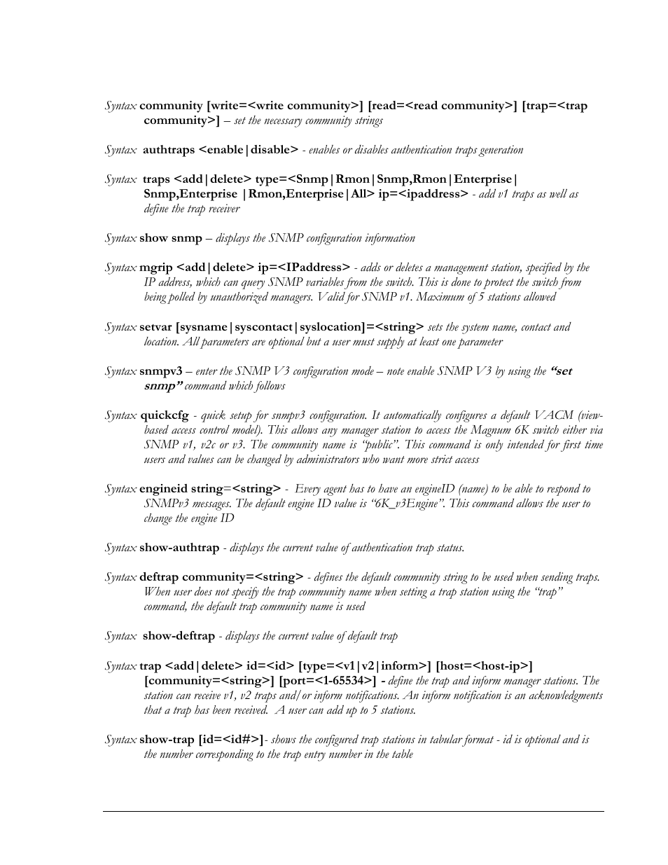 GarrettCom Magnum MNS-6K User Manual | Page 223 / 329