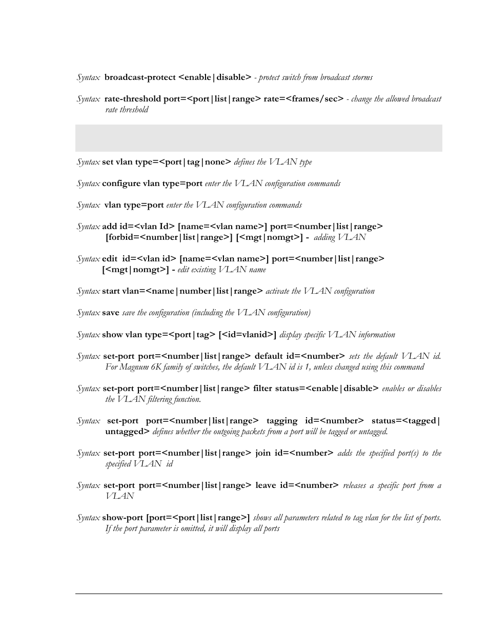 Chapter 9 - vlan | GarrettCom Magnum MNS-6K User Manual | Page 267 / 329