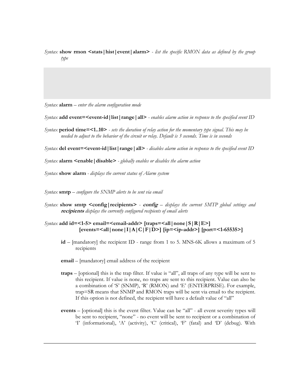 Chapter 19 – miscellaneous commands | GarrettCom Magnum MNS-6K User Manual | Page 276 / 329